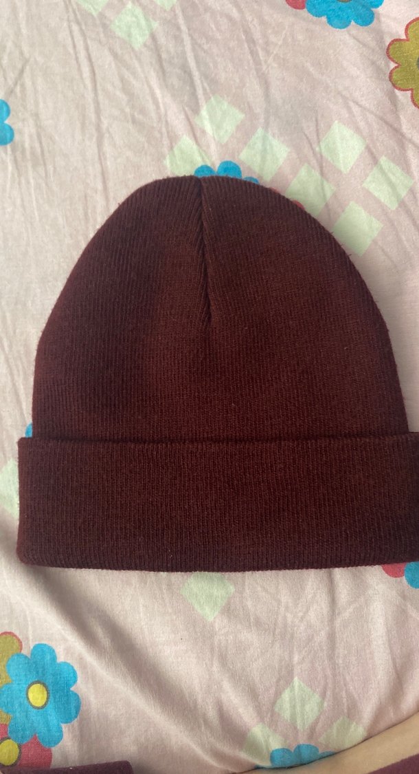 bordo Örgü Kadın Bere - Görsel 2