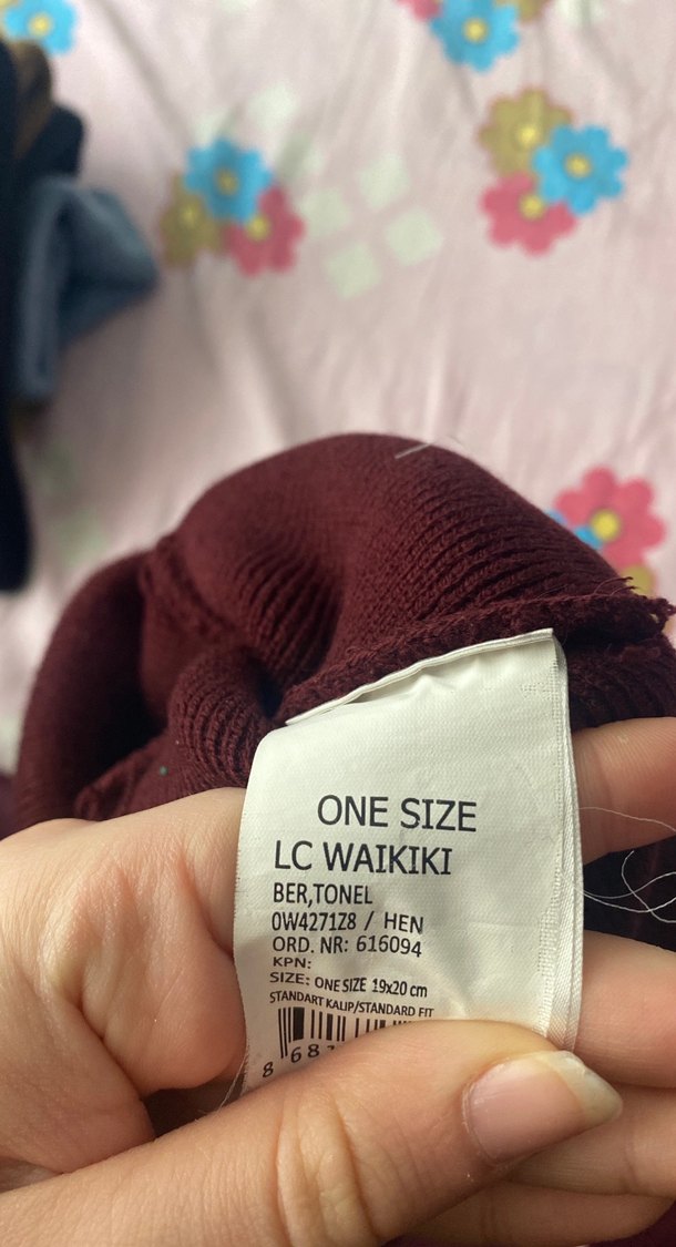 bordo Örgü Kadın Bere - Görsel 3