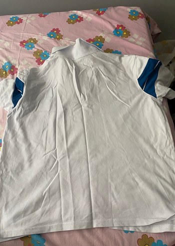 Beyaz Pamuklu Kısa Kollu Polo Tişört - Görsel 3