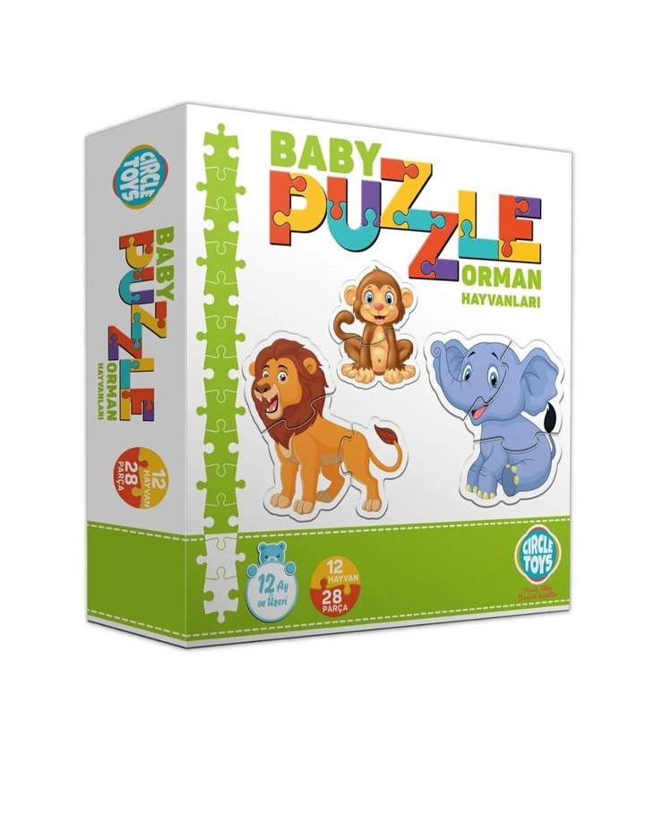 Orman Hayvanları Bebek Puzzle 28 Parça - Görsel 2