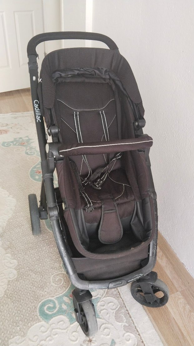 Siyah Cadillac Bebek Arabası-Puset - Görsel 2