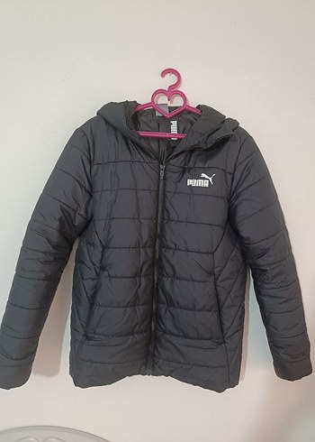 Puma Siyah Kapusonlu Sisme Mont