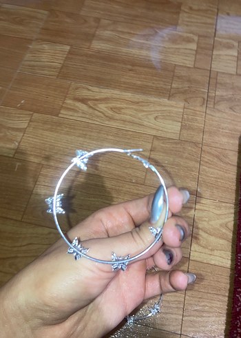 Kelebekli halka küpe - Görsel 2