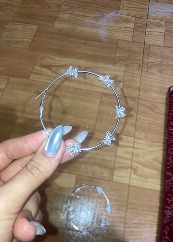 Kelebekli halka küpe - Görsel 4