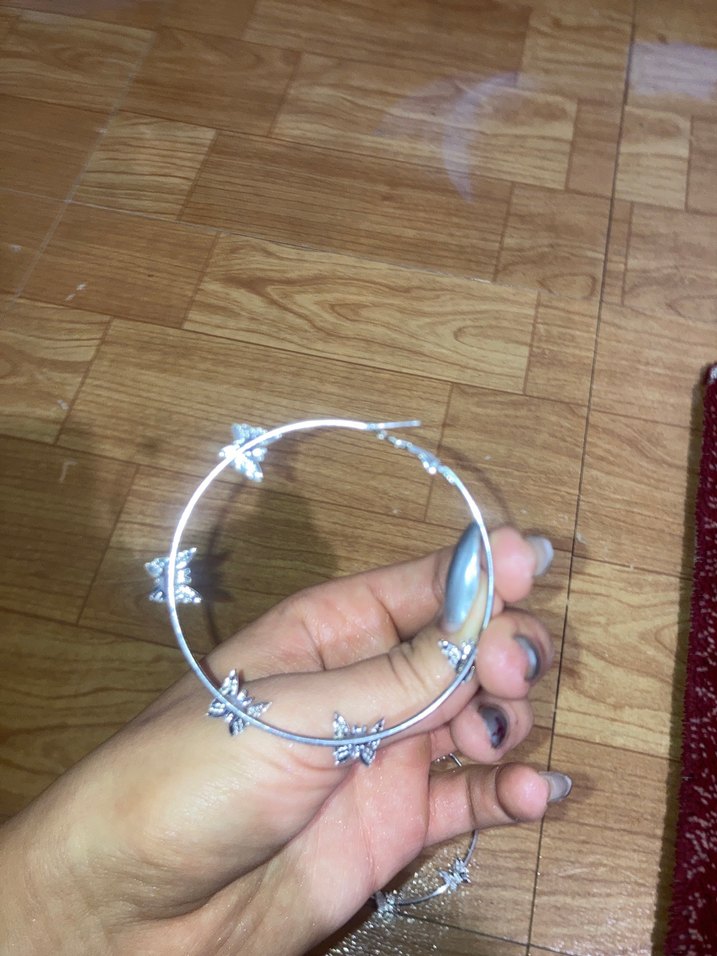 Kelebekli halka küpe - Görsel 2