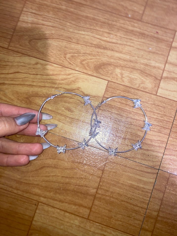 Kelebekli halka küpe - Görsel 5