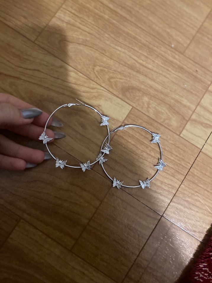 Kelebekli halka küpe - Görsel 3