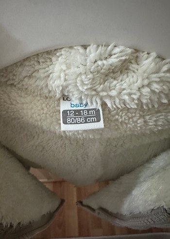 Kapüşonlu Gri Erkek Çocuk Triko Mont - Görsel 3