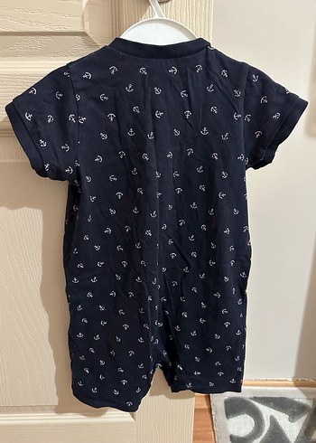 Düğmeli Lacivert Bebek Tulum - Görsel 3