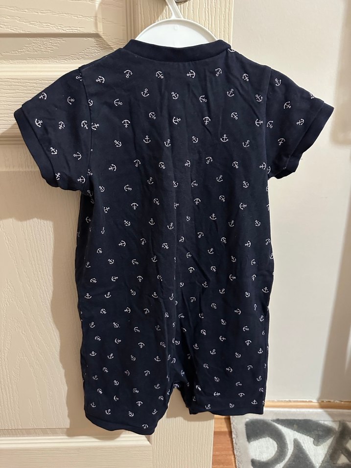 Düğmeli Lacivert Bebek Tulum - Görsel 3