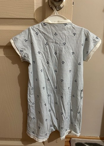 Gri Kısa Kollu Bebek Tulum - Görsel 3