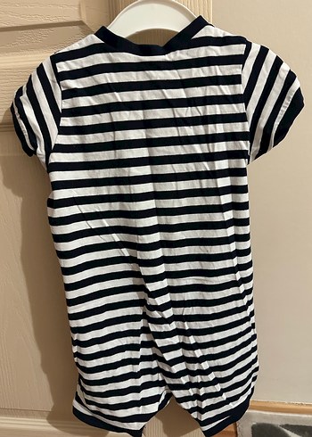 Düğmeli Çizgili Erkek Bebek Tulum - Görsel 3