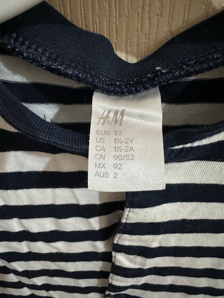 Düğmeli Çizgili Erkek Bebek Tulum - Görsel 2