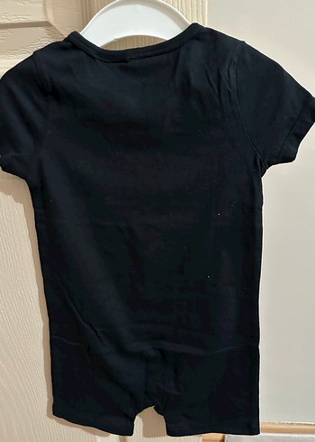 Çocuk Siyah Mickey Baskılı Kısa Kollu Şortlu Tulum - Görsel 3