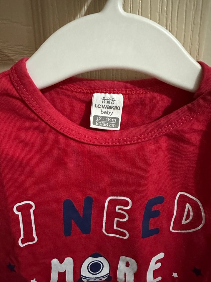 Çocuk Kırmızı Uzun Kollu Baskılı Sweatshirt - Görsel 3