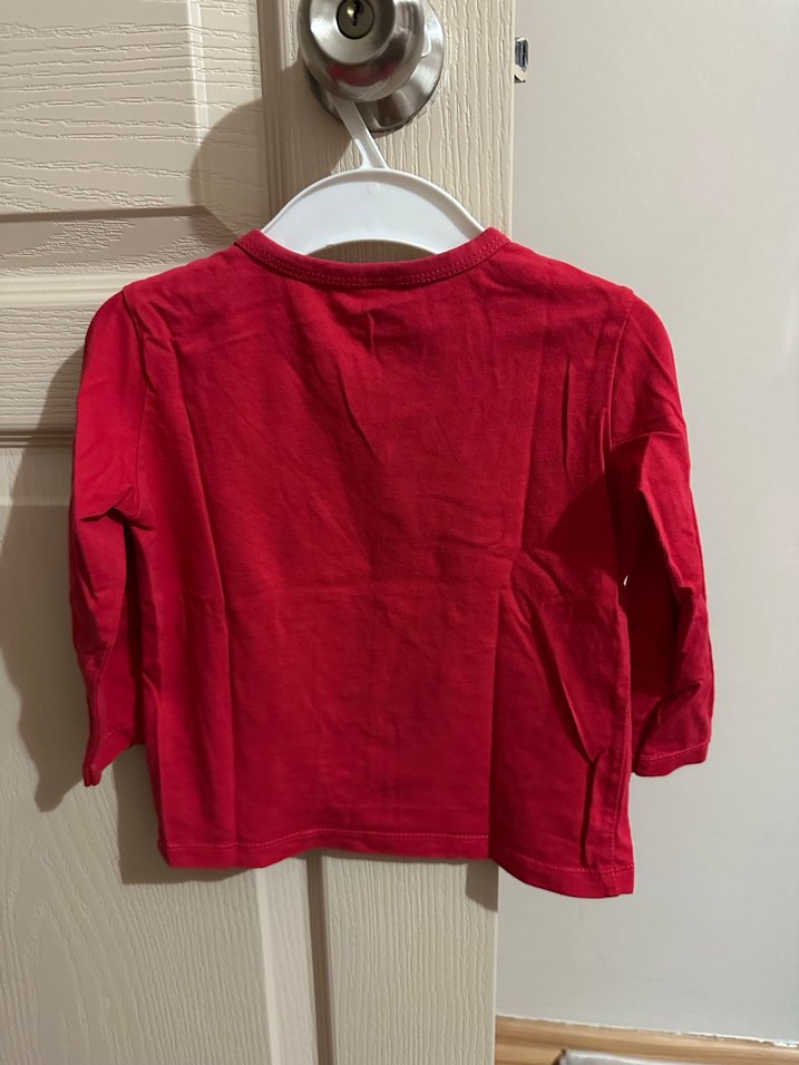 Çocuk Kırmızı Uzun Kollu Baskılı Sweatshirt - Görsel 2