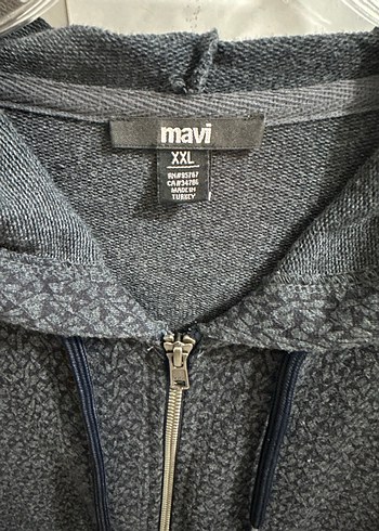 Erkek Gri Kapüşonlu Fermuarlı Sweatshirt - Görsel 2