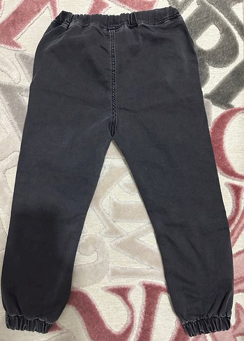 Gri Bağcıklı Erkek Çocuk Denim Pantolon - Görsel 2