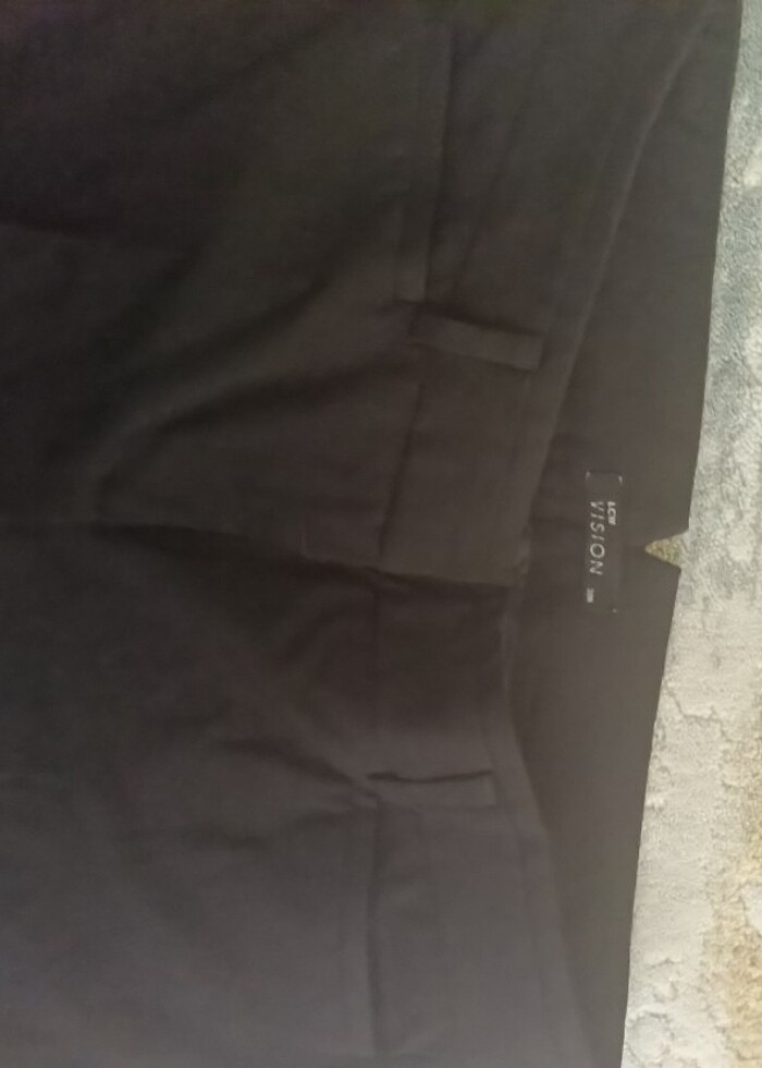 Siyah kumas pantolon  - Görsel 3