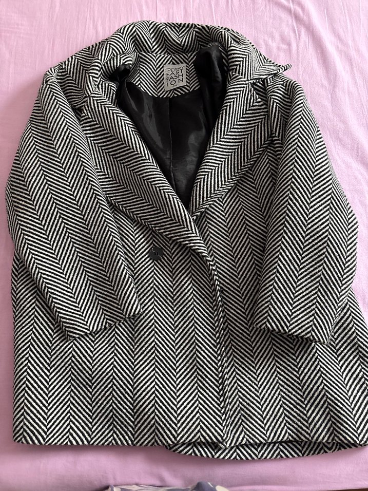 Balıksırtı desenli Kaban - Görsel 5