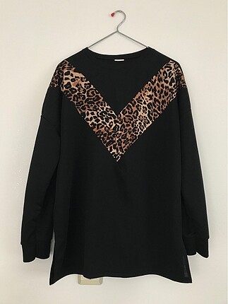 Leopar desenli tunik
