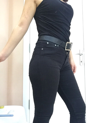 Siyah yükselbel skinny pantolon 