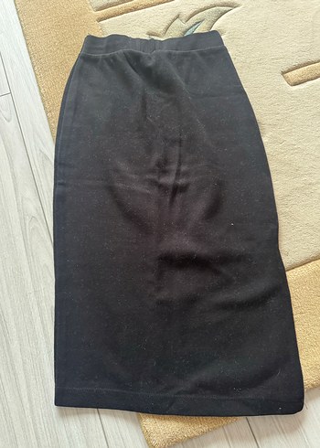 Fırfırlı Siyah Kadın Triko Kazak ve etek - Görsel 2