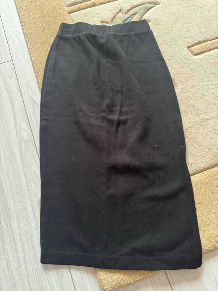 Fırfırlı Siyah Kadın Triko Kazak ve etek - Görsel 2