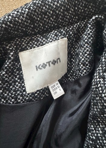 Gri Midi Kadın Düğmeli Kaban - Görsel 2