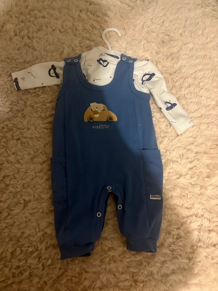 Uzun Kollu Mavi Erkek Bebek Tulum - Görsel 2