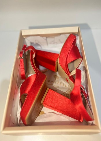 Parlak Kırmızı Platform Topuklu Kadın Ayakkabı Marcatelli - Görsel 6