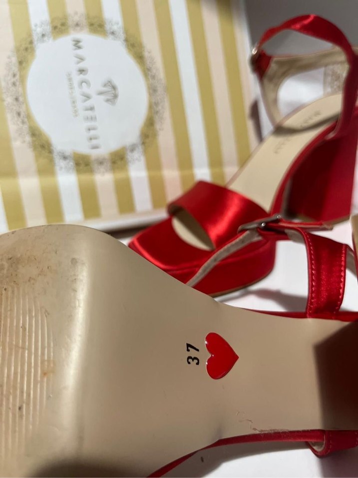 Parlak Kırmızı Platform Topuklu Kadın Ayakkabı Marcatelli - Görsel 3