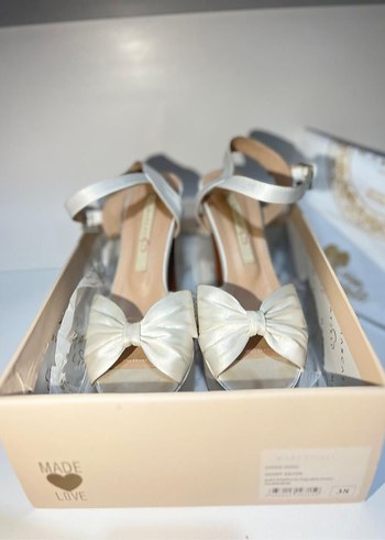 Beyaz Fiyonk Detaylı Platform Topuklu Kadın Ayakkabı marcatelli - Görsel 6