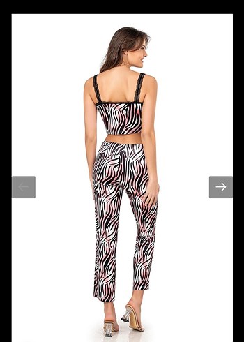 Obje kadife pijama takımı ve sabahlık - Görsel 5