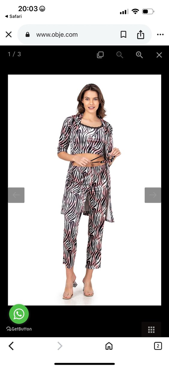 Obje kadife pijama takımı ve sabahlık - Görsel 4