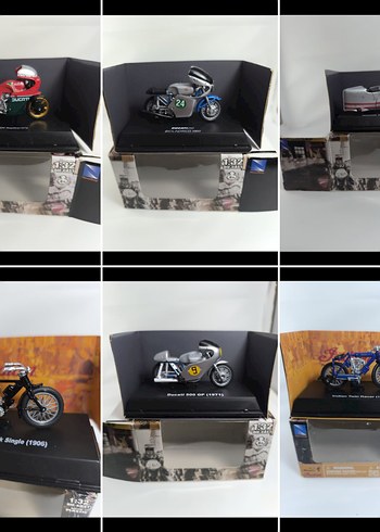 Koleksiyonluk Siyah Oyuncak Motosikletler