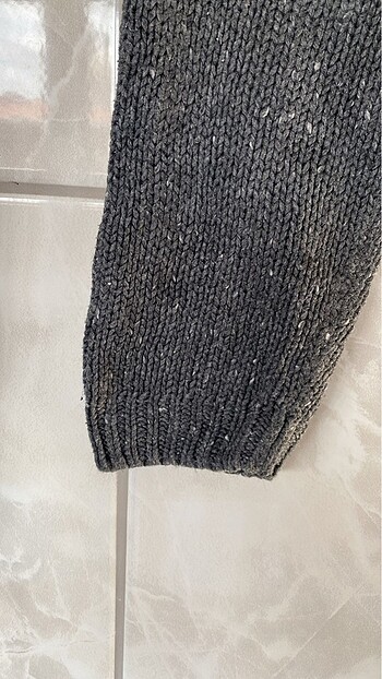Pull and Bear PULL & BEAR ERKEK GRİ KIRÇILLI ÖRME KAZAK