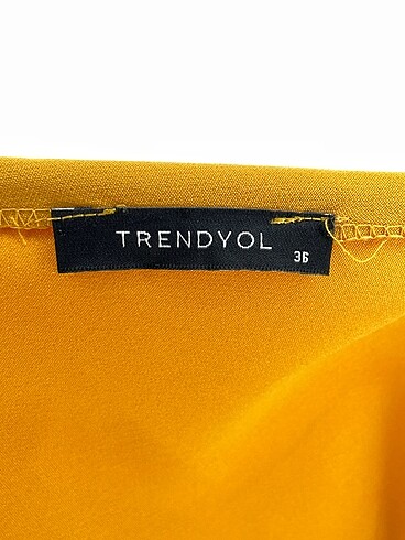 36 Beden sarı Renk Trendyol & Milla Kısa Elbise %70 İndirimli.