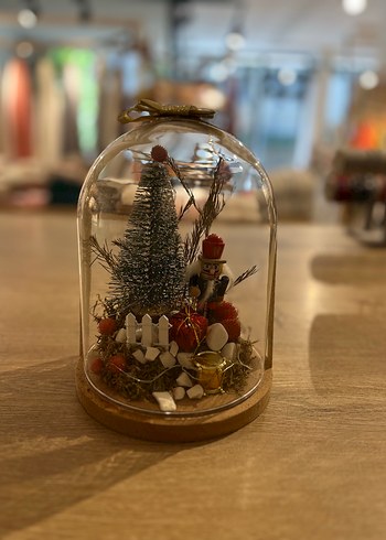 Renkli Noel Temalı Dekoratif Fanus