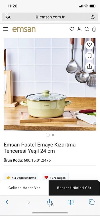 Emsan Emaye Kızartma Tenceresi 