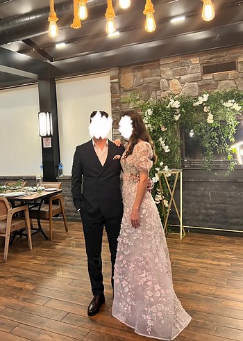 Hanzade Altaylı Karpuz Kol Güpürlü Elbise - Görsel 2