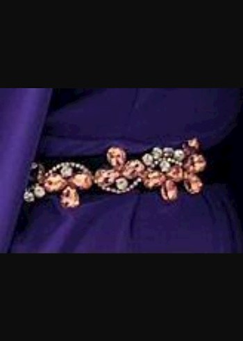 Hilal Oğuzkan Mor Drapeli Uzun Abiye Elbise - Görsel 5