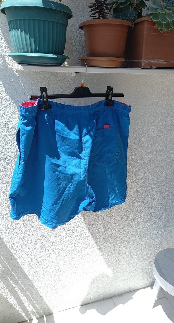 Erkek Mavi Mini Kemerli Şort Mayo - Görsel 5