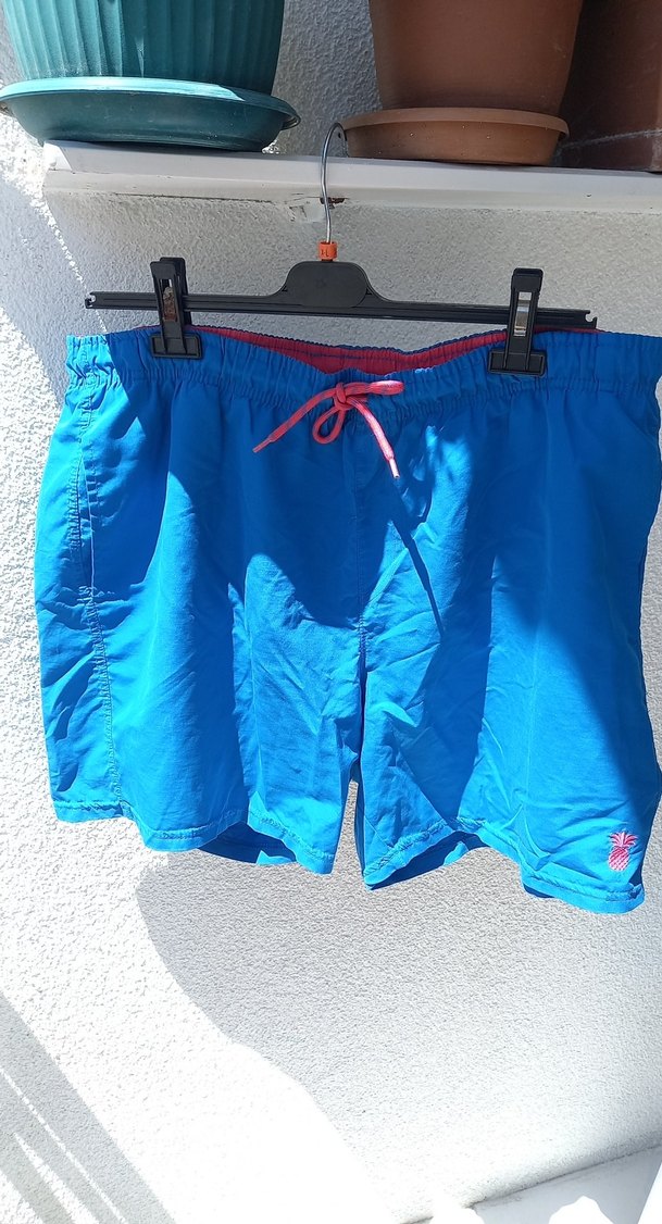 Erkek Mavi Mini Kemerli Şort Mayo - Görsel 4