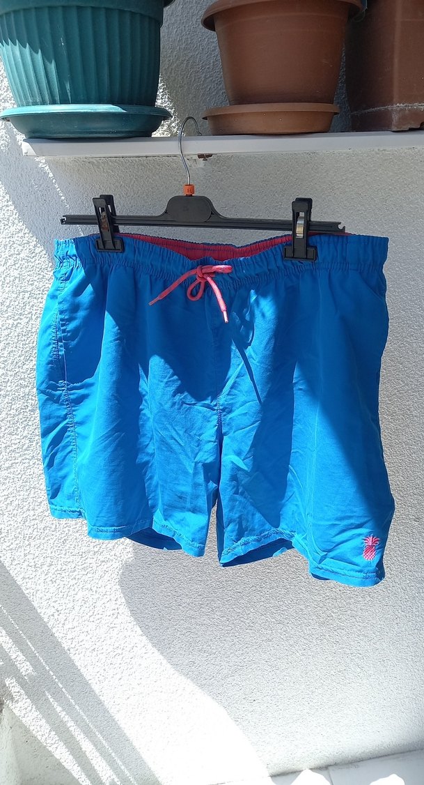 Erkek Mavi Mini Kemerli Şort Mayo - Görsel 2