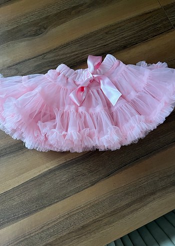 Pembe Fırfırlı Kız Çocuk Etek - Görsel 2