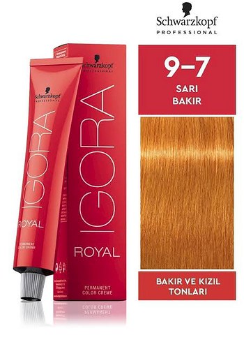 5adet Schwarzkopf Igora Royal 9-7 Sarı Bakır Saç Boyası