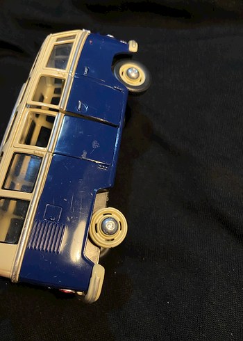 Koyu Mavi Nostaljik Oyuncak Minibüs - Görsel 4