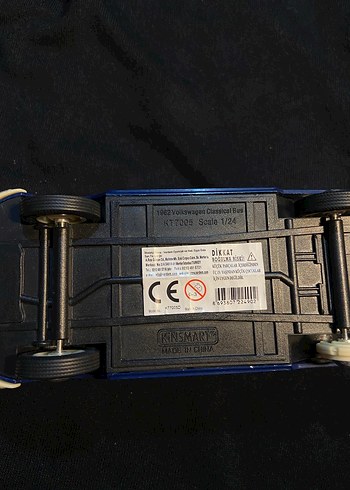 Koyu Mavi Nostaljik Oyuncak Minibüs - Görsel 5