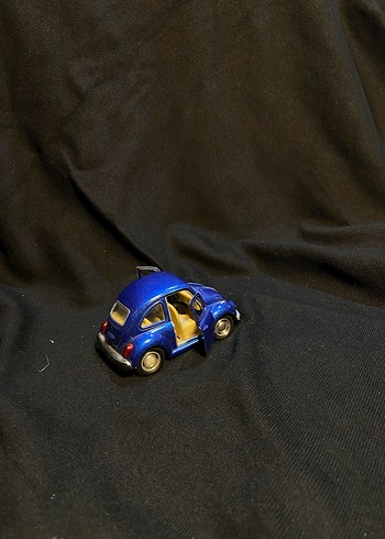 Nostaljik Parlak Mavi Oyuncak Araba - Görsel 5